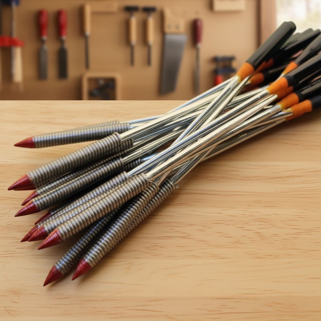 (Isi 10 Biji)  Mata Panah Ikan Timah 4mm Paser Ikan 8cm-14cm