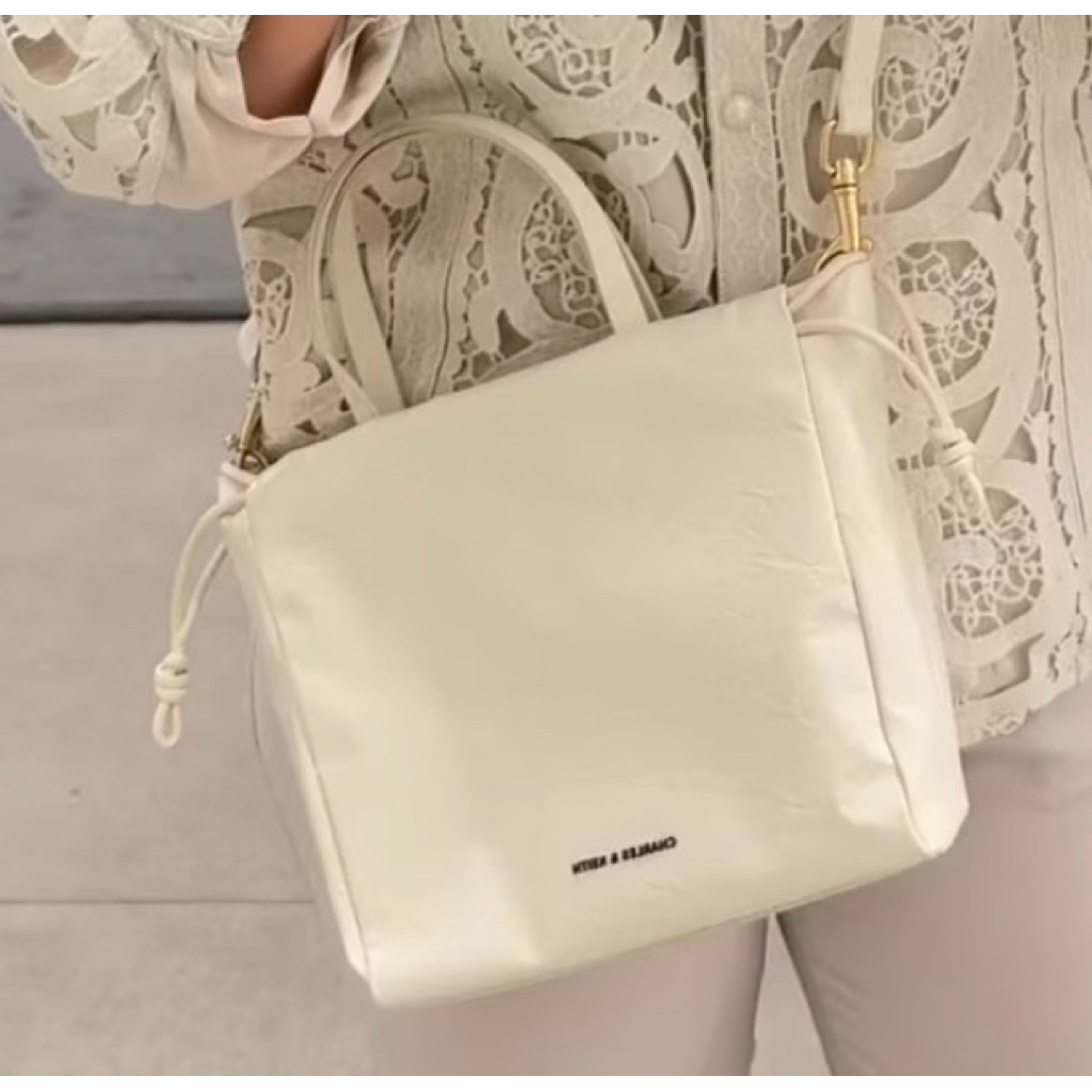 charles n keith new white bag