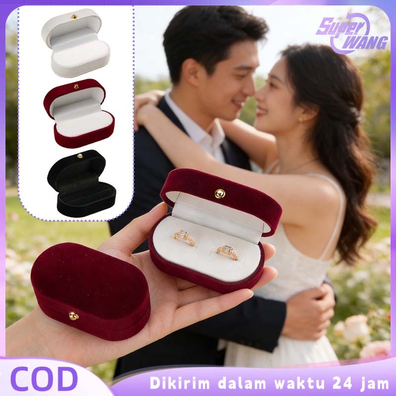 Kotak Cincin Couple Pernikahan Tempat Cincin Pernikahan Beludru Ring Box Cincin Pernikahan Box Cinci