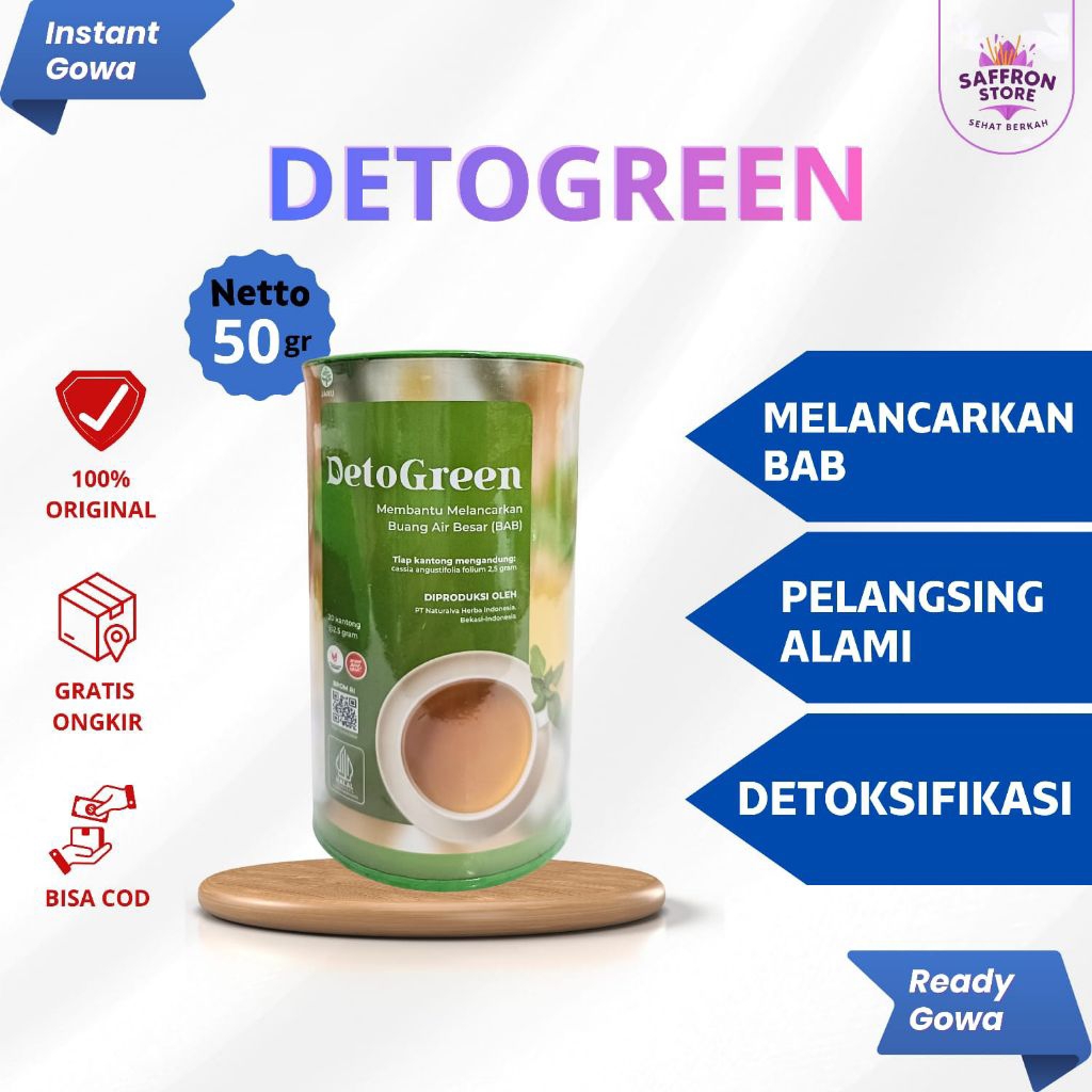 Deto Green Tea 50Gram Isi 20 Kantong