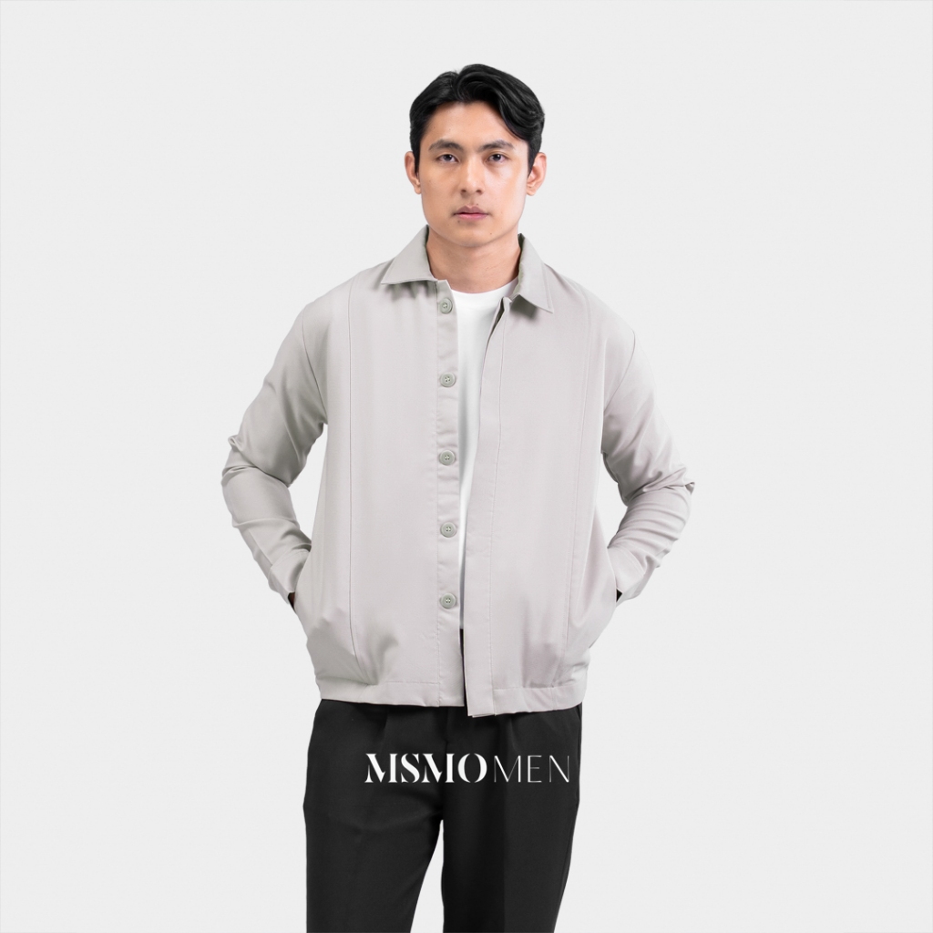 MSMO Men Piers Jacket / Jaket Pria / Outer Pria Jacket / Jaket Krem / Cream Jacket