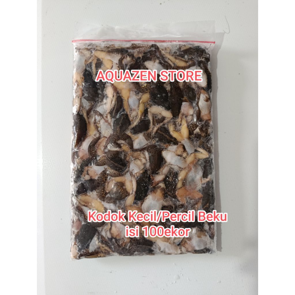 Kodok Kecil Percil Beku Isi 100 ekor / Kodok Pakan Arwana Predator / Kodok Sawah Beku