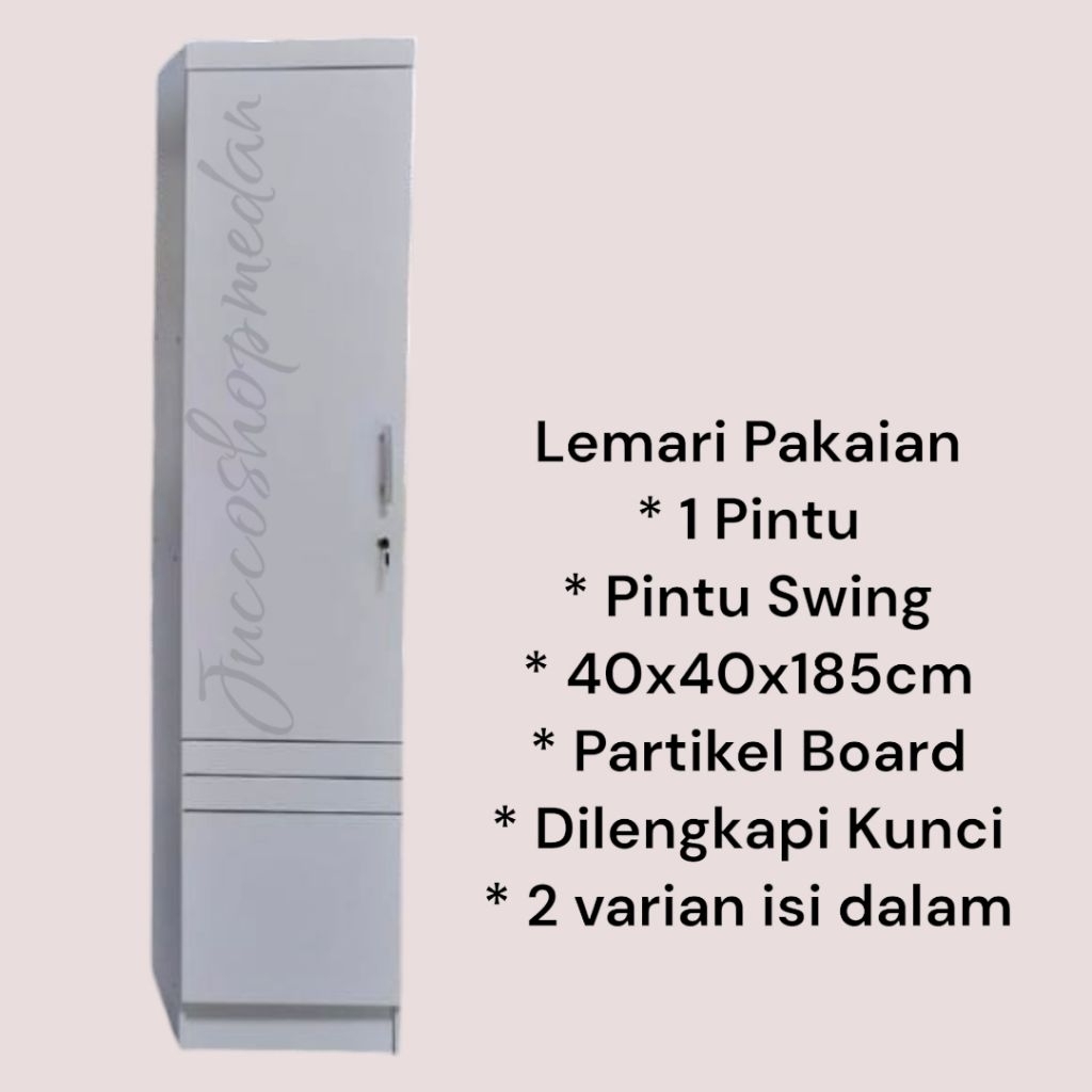 [ Golden Furniture ] Lemari Pakaian 1 Pintu Murah - Lemari Anak Kost - Lemari Baju Full Rak 1 Pintu 