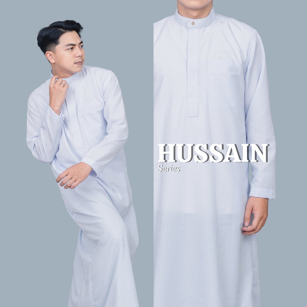WAKTU DHUHA - Jubah Hussain Hidden Zipper Lengan Panjang Terbaru