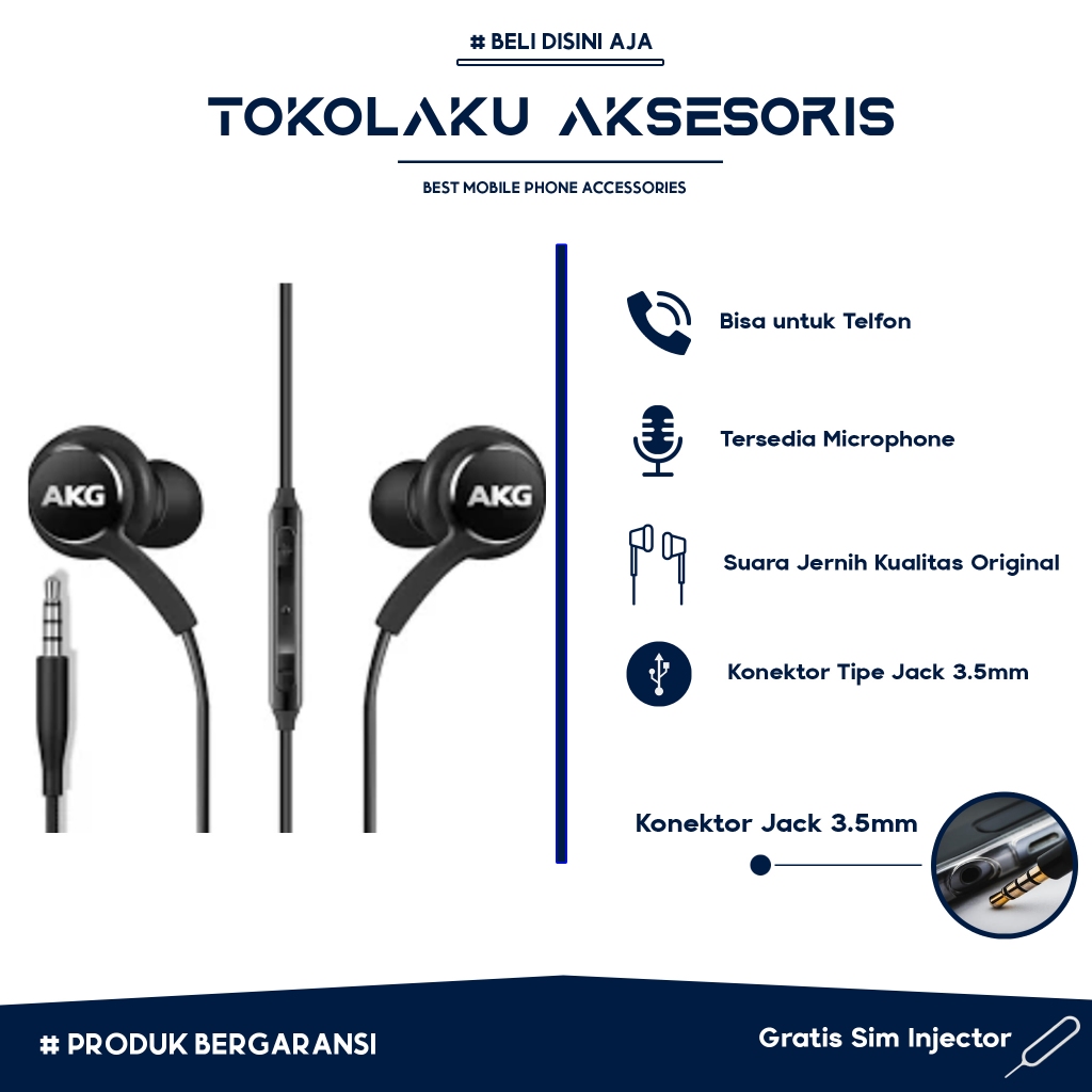 Headset SAM AKG Original Earphone SAM AKG Original Handset SAM AKG Original Headset Original SAM AKG