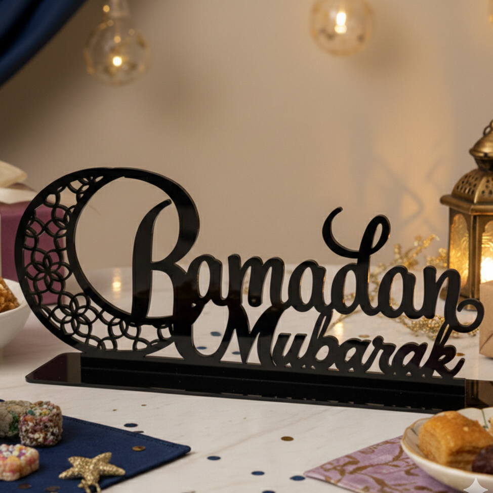 Modern Ramadhan Acrylic Table Decor - Pajangan Meja Minimalis
