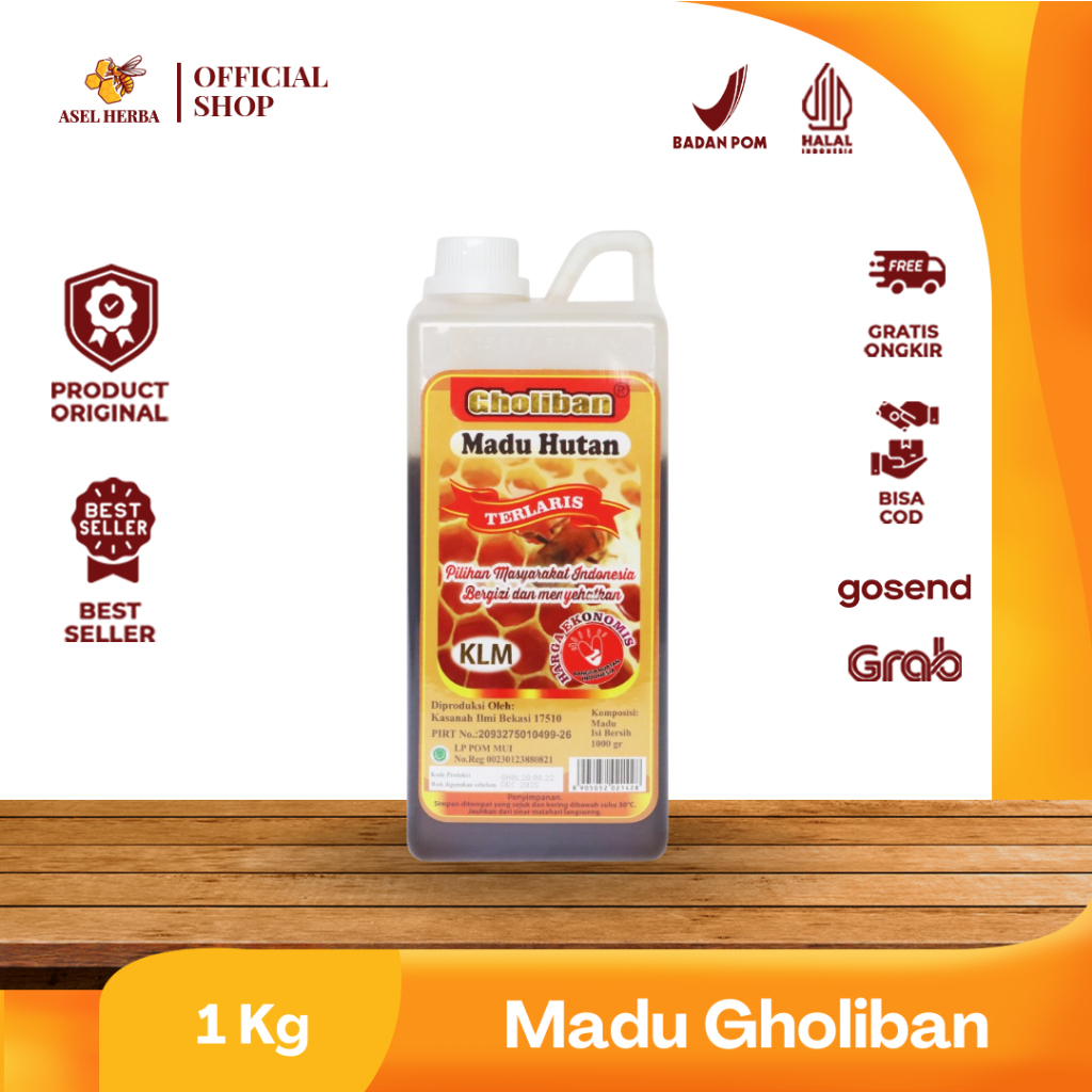 Madu Gholiban 1kg - Madu Hutan Gholiban