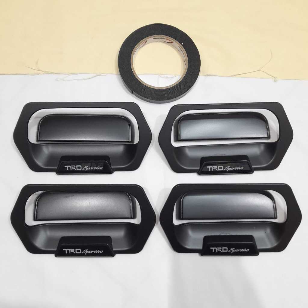 Cover Pelindung Pintu Handle Outer Mobil Toyota Agya 2012 2022 TRD Sportivo Hitam Doff