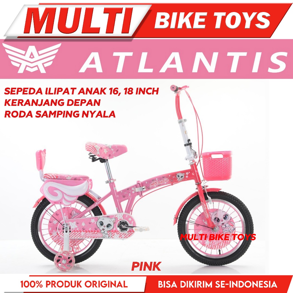 Sepeda Lipat Anak Uk 16 & 18 Inch ATLANTIS VENUS NEW LP 22 Keranjang