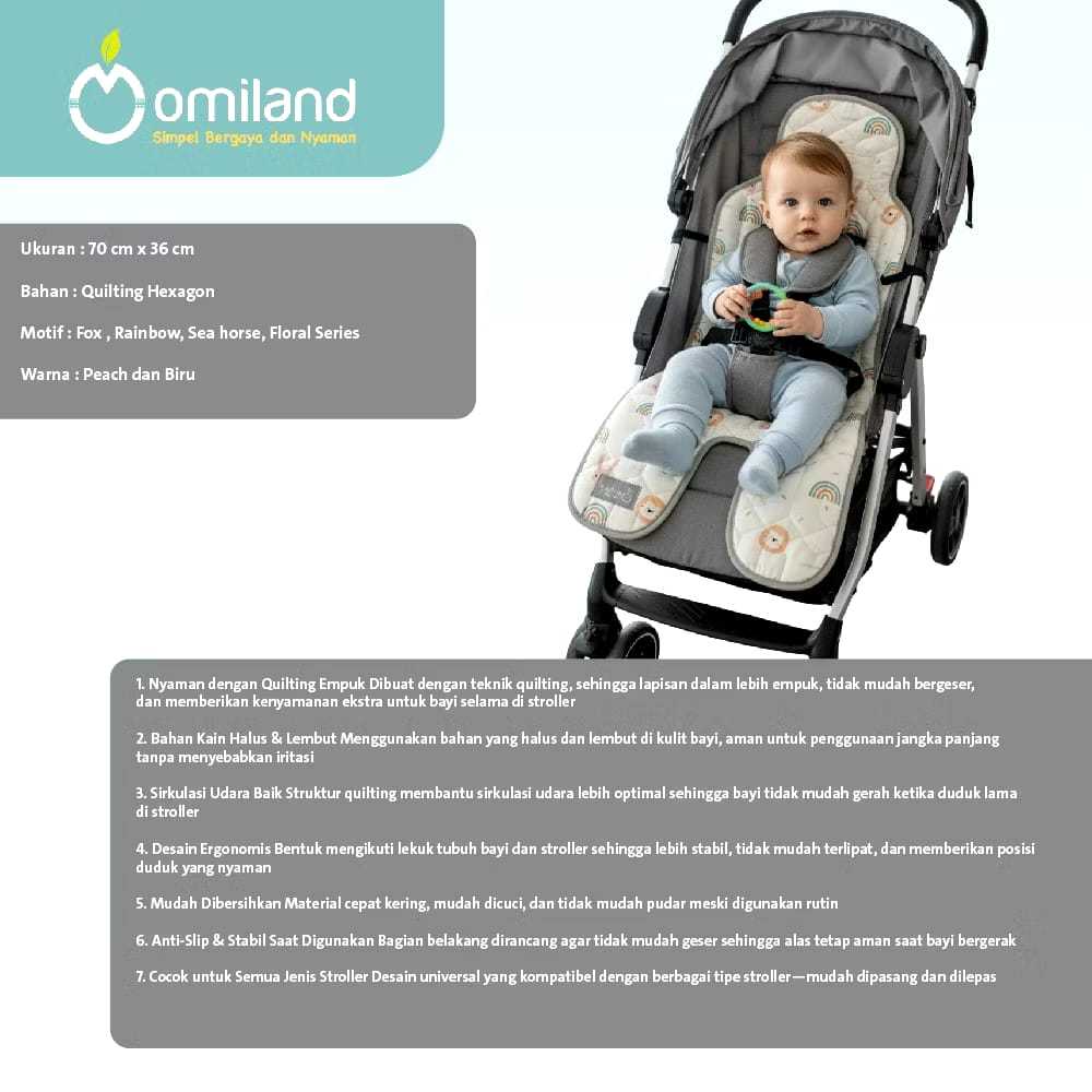 Omiland Alas Stroller Bayi Car Seat Padding / Alas Kursi Makan & Bantal Quilting Premium