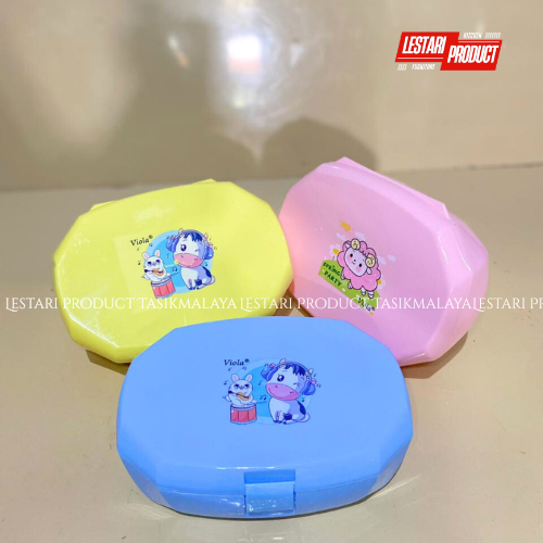( 6 PCS ) LUNCHBOX CANDY VIOLA | KOTAK BEKAL | WADAH NASI | KOTAK BEKAL ANAK | TEMPAT NASI | WADAH B