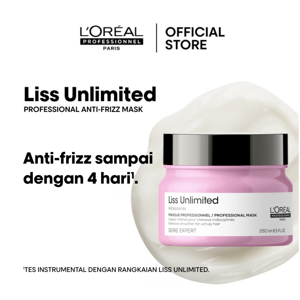 Liss Unlimited Hair Mask 250ml  - Untuk Perawatan Anti-Frizz by L'Oreal Professionnel