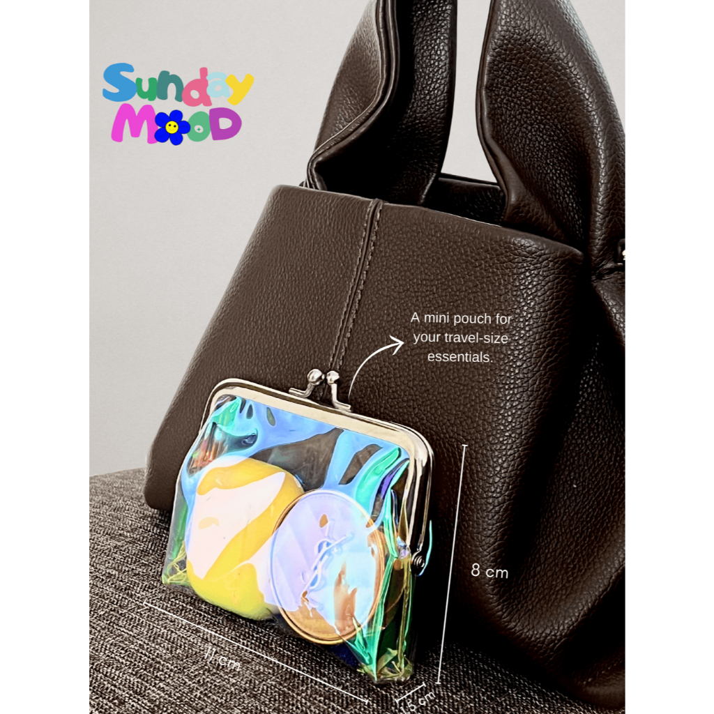 Pouch PVC hologram Mini | Pouch Makeup Skincare Travel Size | Dompet Koin Aksesoris