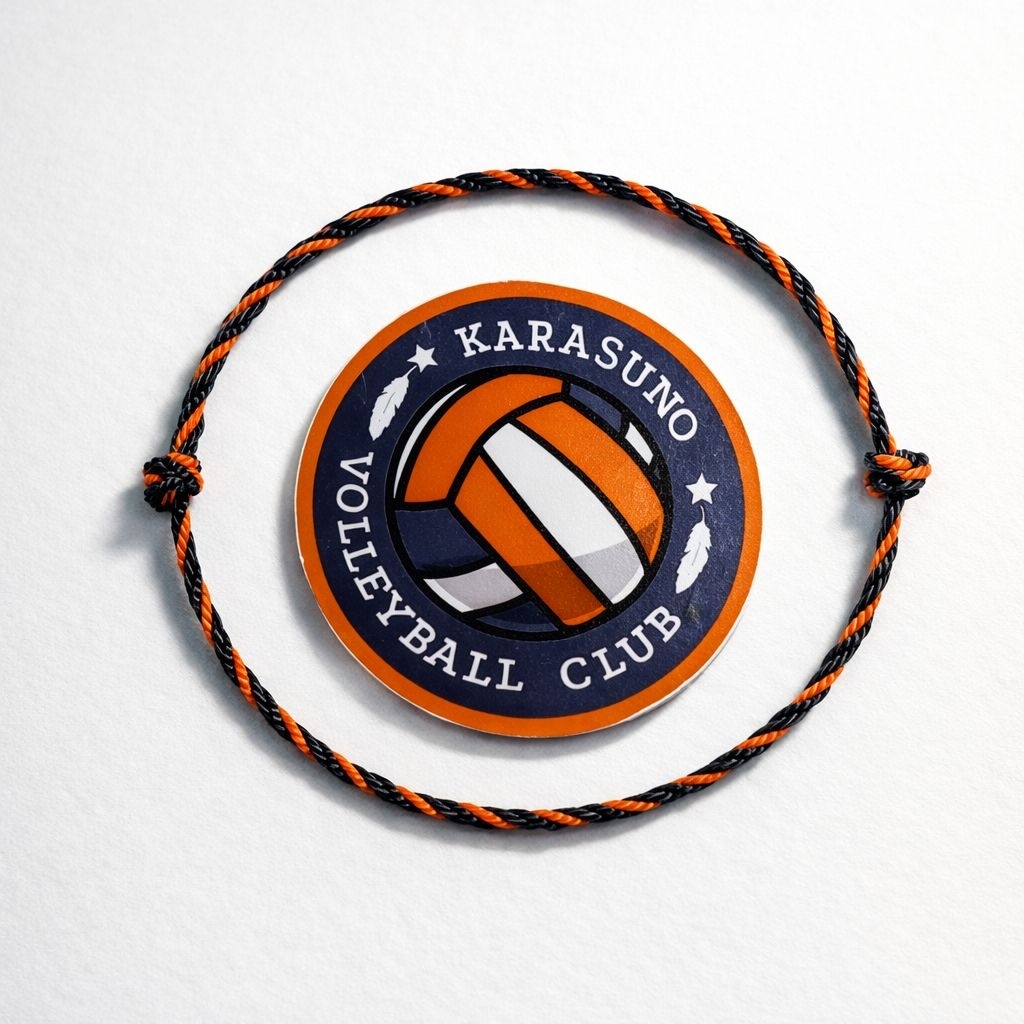 Bracelet Anime Haikyuu Tali Anyam Handmade Water Reppelent Adjustable Unisex | Gelang Anyam | Gelang