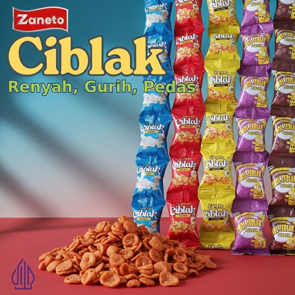 Snack Renceng Laris - Ciblak/Makaroni/Pilus Kemasan Renceng Eceran 500-1000an isi 40 pcs per Bal