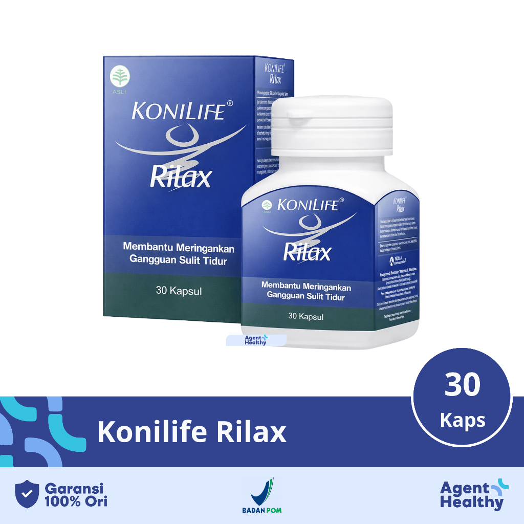 Konilife Rilax isi 30 Kapsul – Suplemen untuk Membantu Tidur Lebih Nyaman