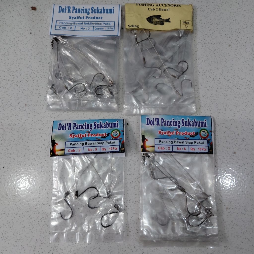 rangkaian pancing bawal neklin cabang 2