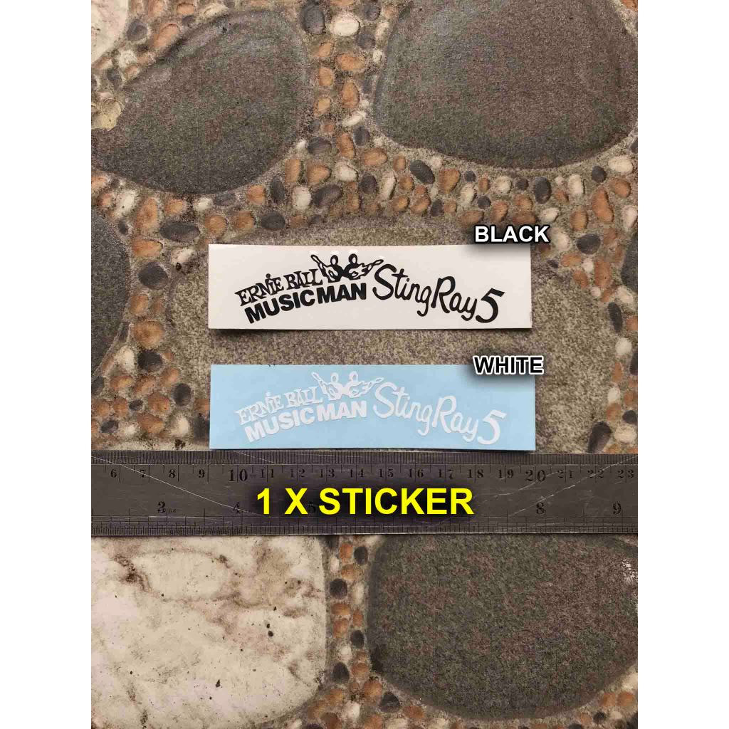 Sticker Sting Ray 5 Bass Gitar Elektrik Sterling Ernie Ball Musicman Cutting Headstock Stingray