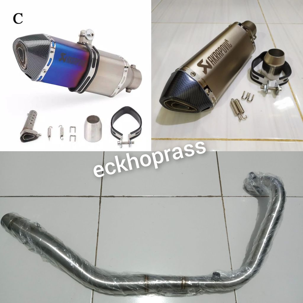 Knalpot racing Akrapovic hzt import fullsystem Ninja 250 SL Ninja 250 RR Mono
