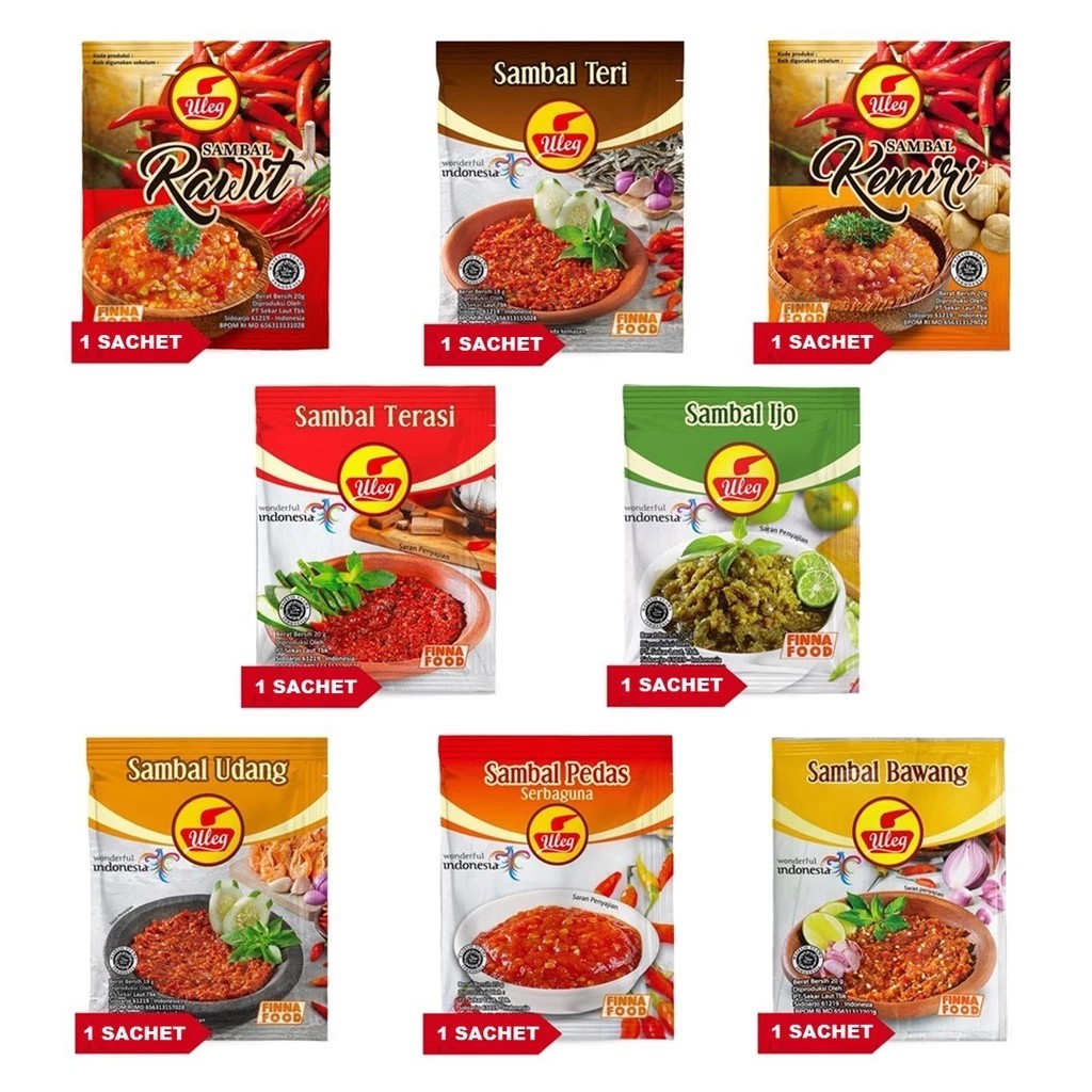 Sambel Uleg Terasi Finna Food Sachet Satuan