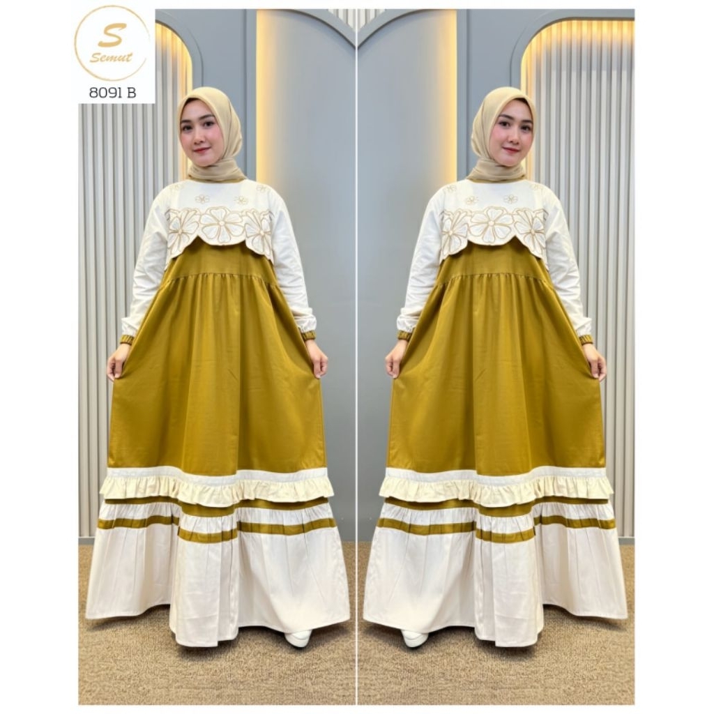 Gamis semut ORI bahan katun premium