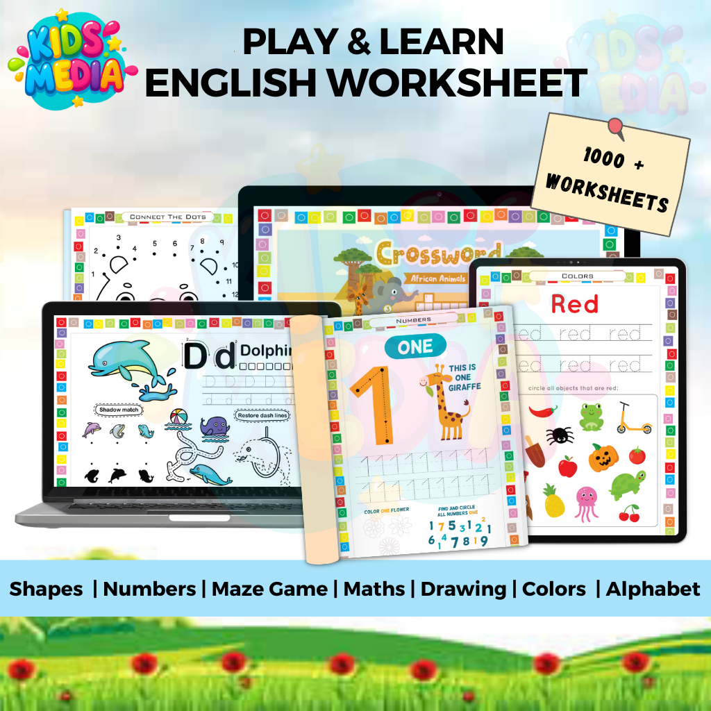 [K0058] English Worksheet Anak – Belajar Bahasa Inggris Jadi Seru!