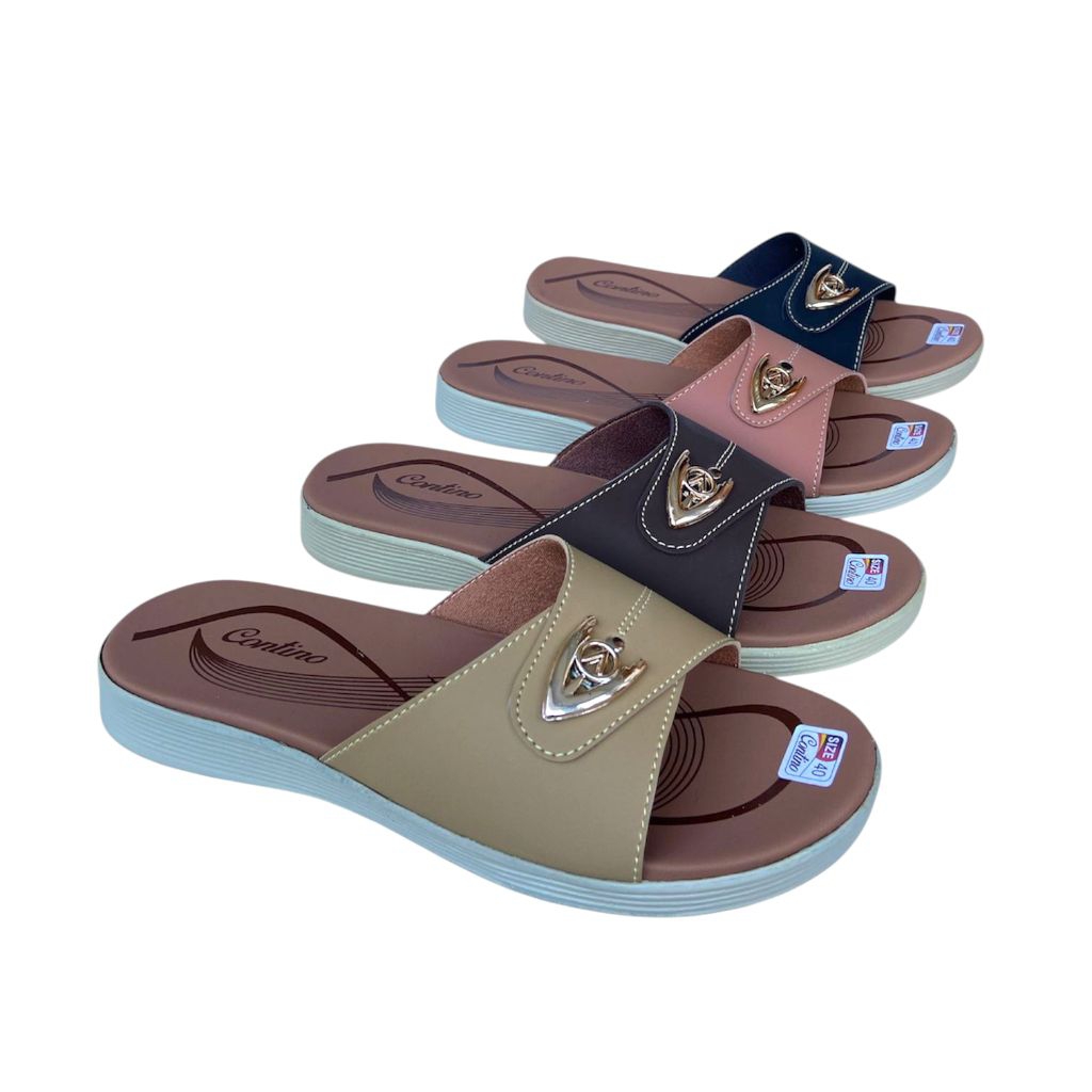Contino Sandal Wanita - Sandal Slop Wanita - Sandal Kulit Wanita - Sandal ibu-ibu