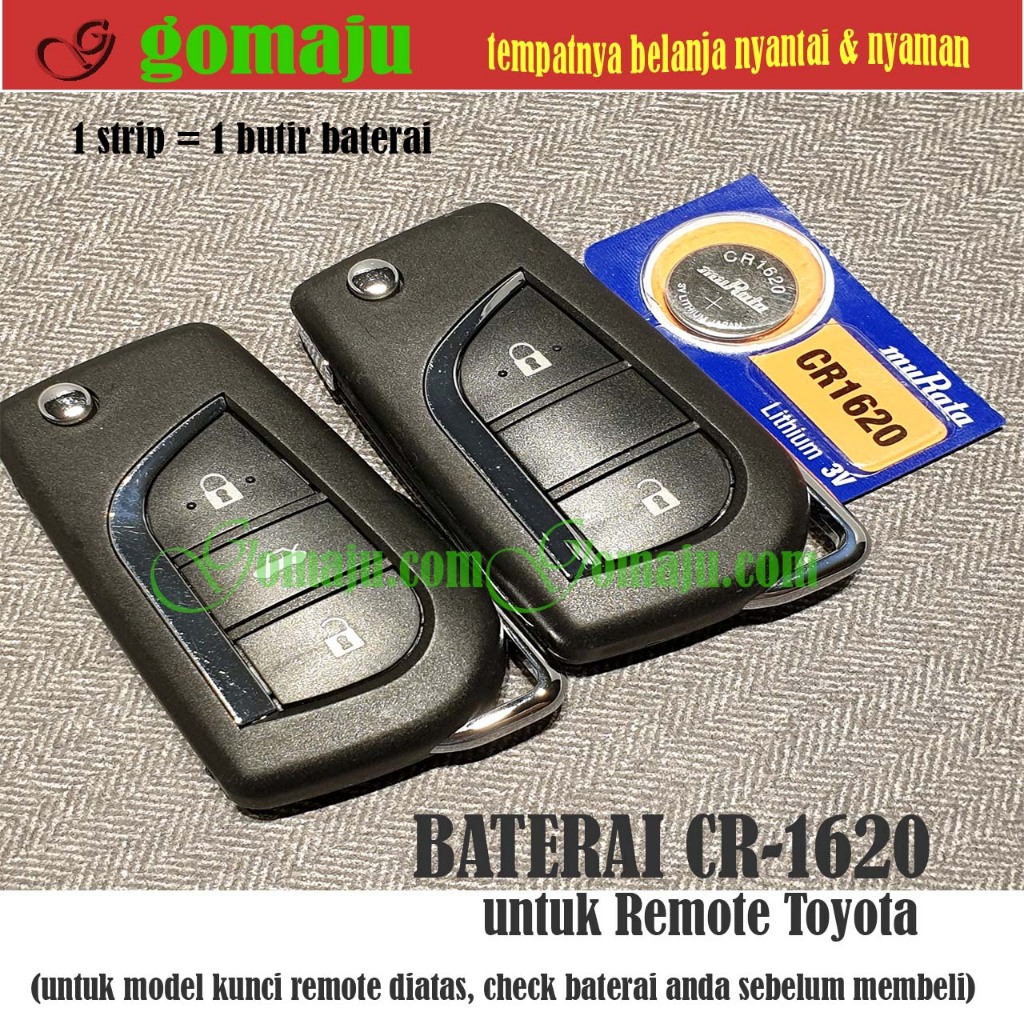 Baterai Murata CR 1620 untuk Remote Toyota Innova Battery Murata CR1620