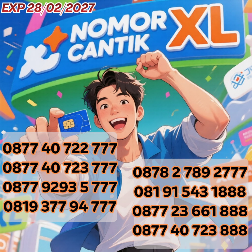 Nomor Cantik XL Reguler Seri Ekor TRIPLE  Harga 59ribu