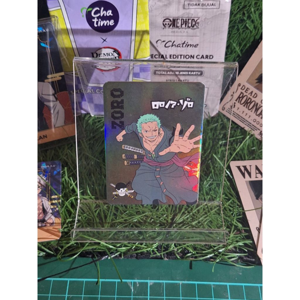 card kartu one piece x chatime Zoro