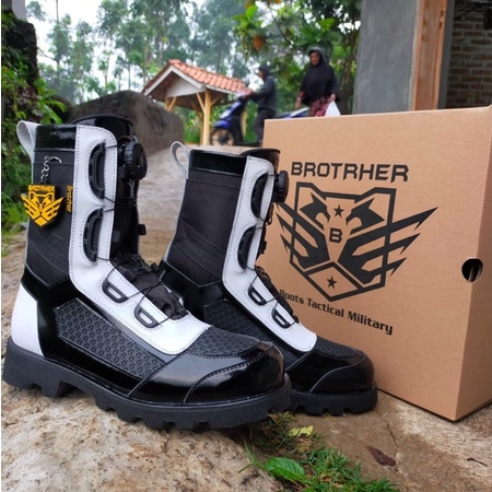 SEPATU PDL TALI PUTAR PROVOS POLRI KULIT MENGKILAP SOLE TEBAL