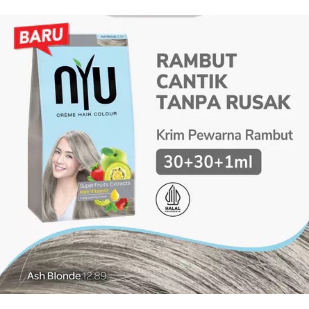 Pewarna Rambut - Nyu  Creme Hair color Ash blonde