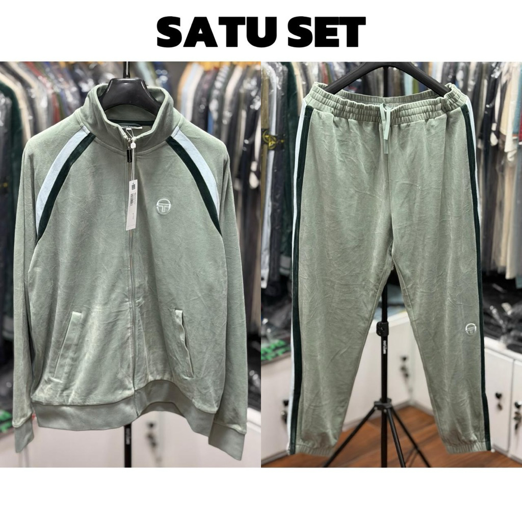 Tracktop Set Sergio Tacchini Banda Slate Gray  Brand New With Tags 100% Original  Size : XL ( 72 X 6