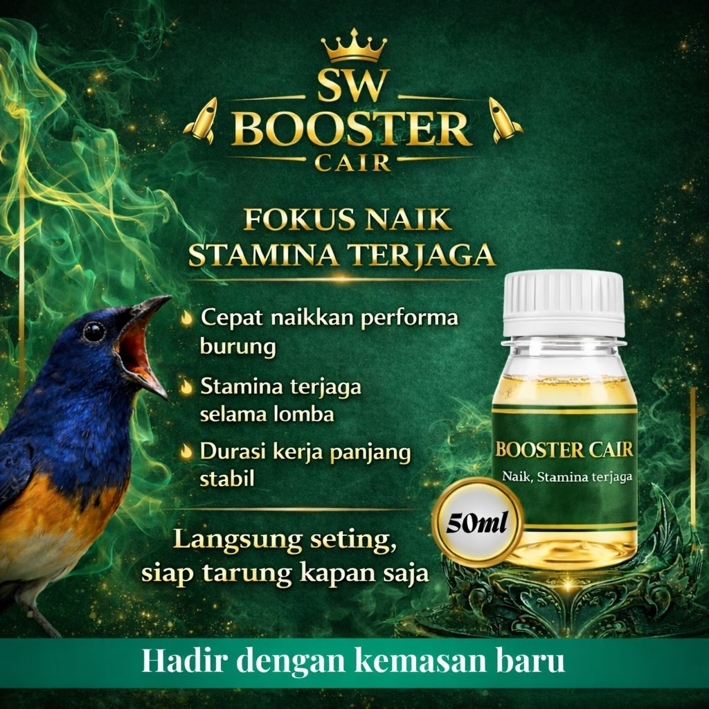 SW BOOSTER CAIR Vitamin terbaik untuk burung lomba
