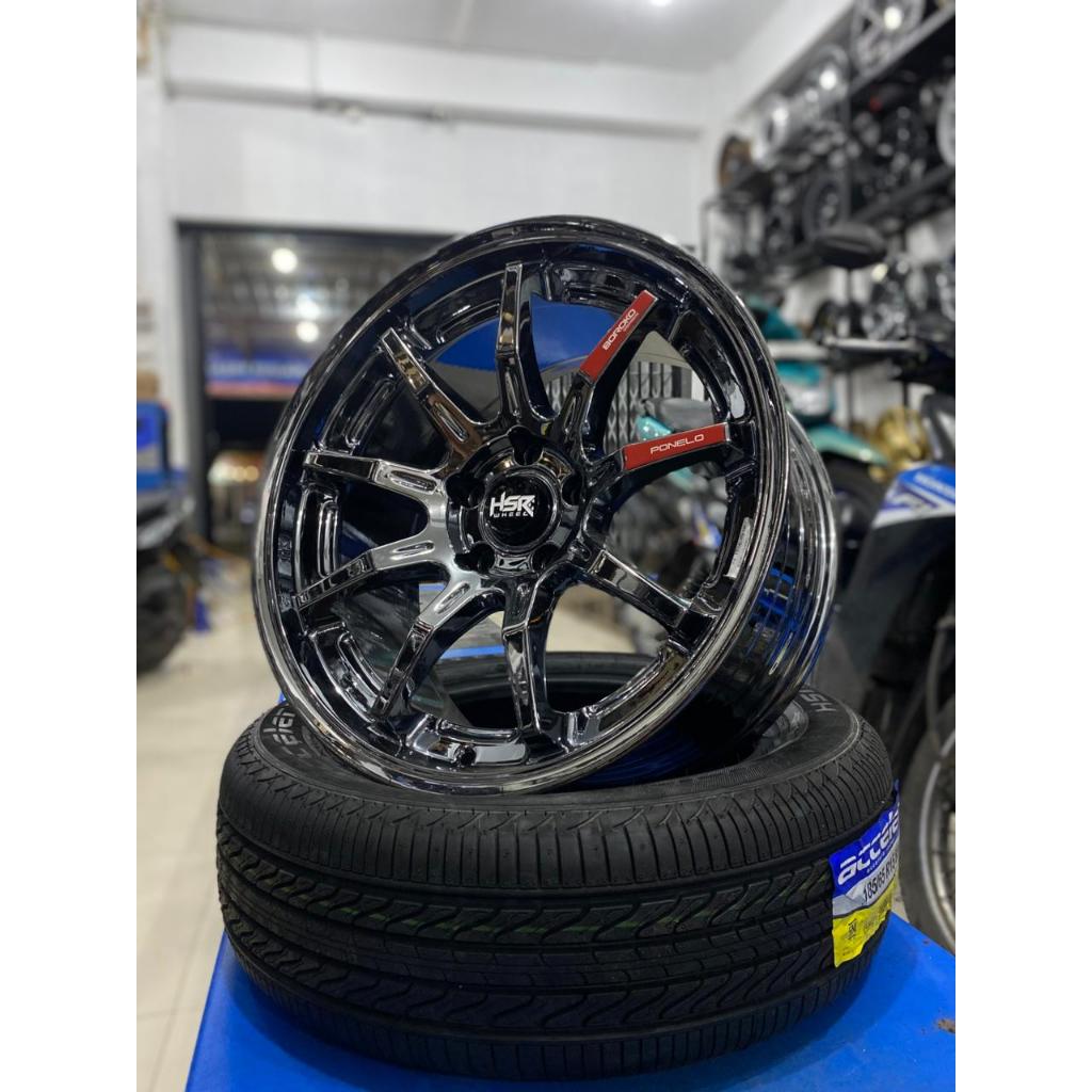 velg racing ring 17 baut 5 merk HSR type PONELO untuk mobil innova rush terios x-pander Luxio, Tarun