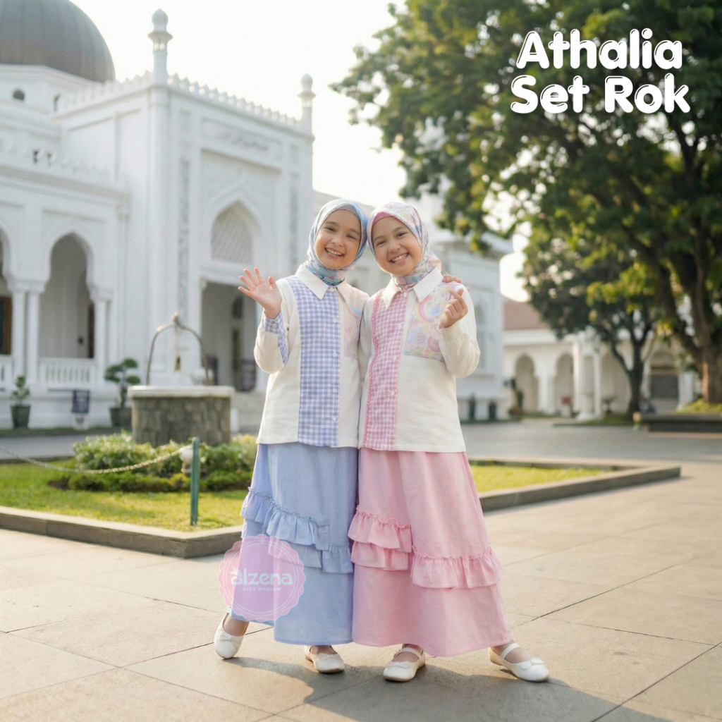 Alzena Kids Moslem - Gamis Anak Perempuan Terbaru Athalia