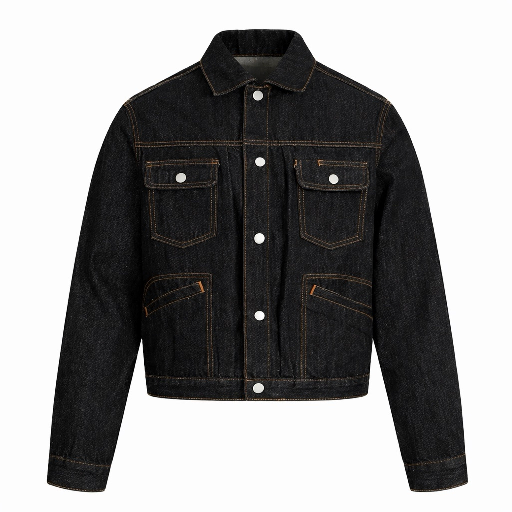Sai - While WorkJacket Denim Boxy Trucker Jacket Denim Raw