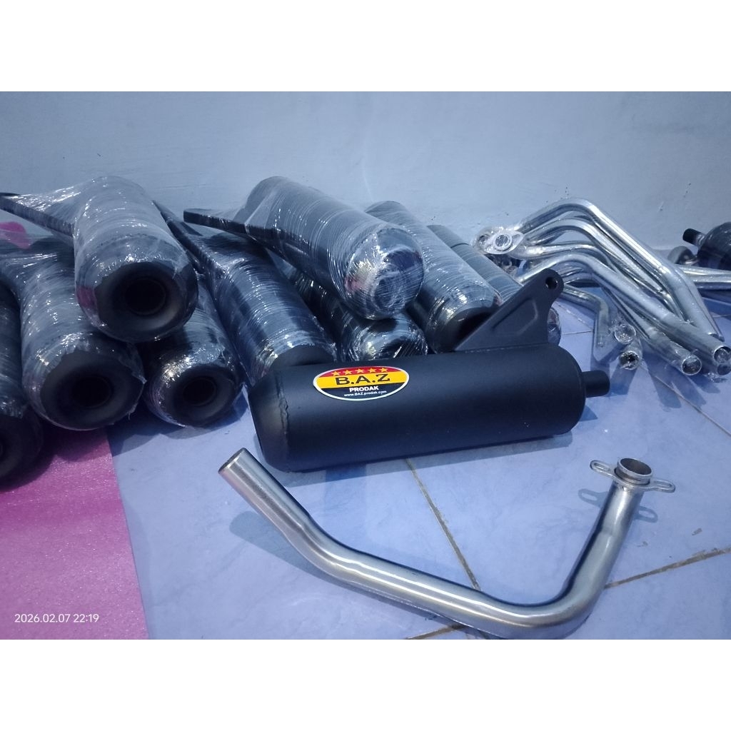 KNALPOT BOBOKAN MP7 IN 28mm OUT 35 PNP HONDA BEAT KARBU/BEAT ESP/BEAT FI