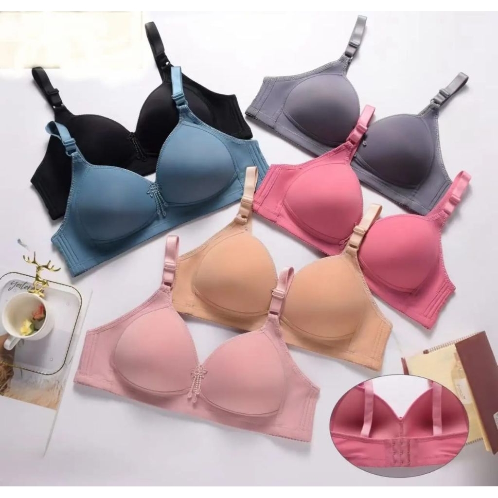 COD Bra wanita tanpa kawat BH jumbo polos cup cup besar big size sport bra murah tank-top