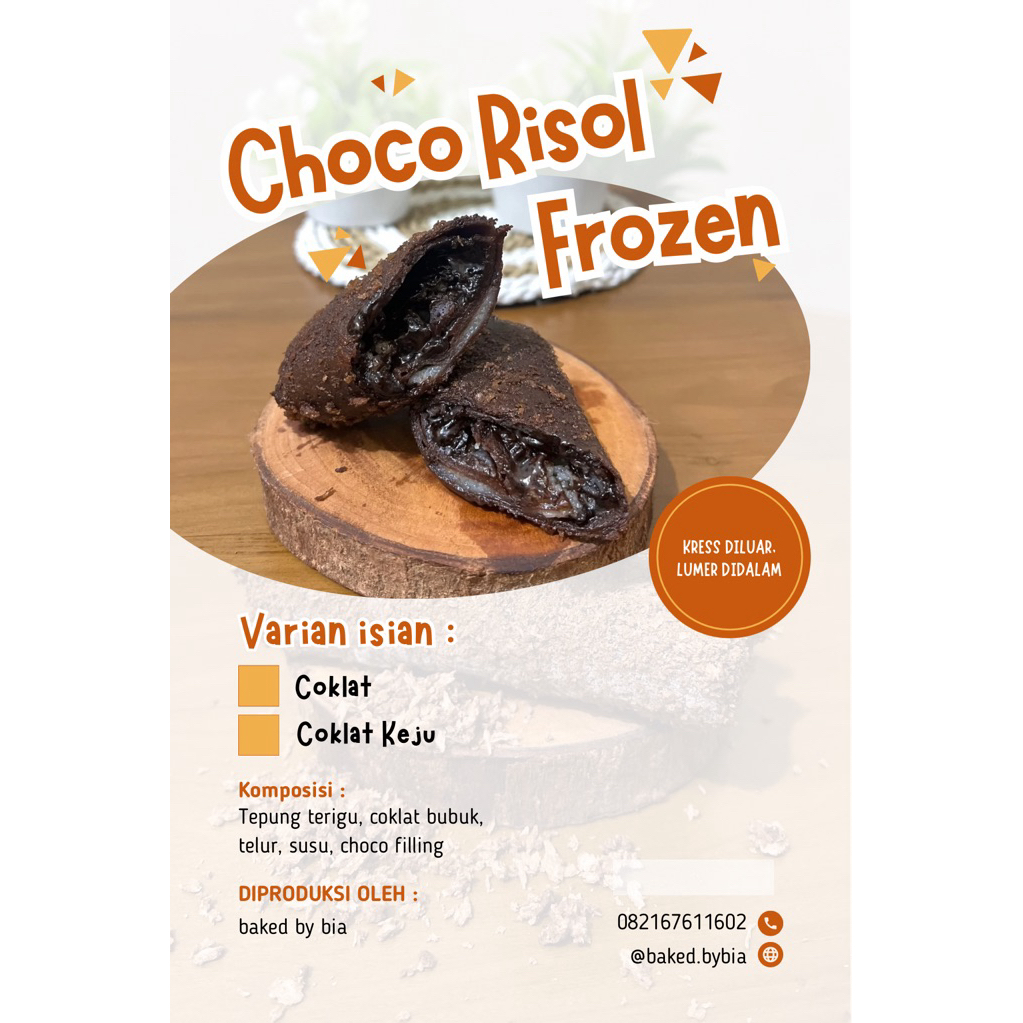 BBB Choco Risol Frozen - Risol Coklat Frozen - Coklat Risol Frozen