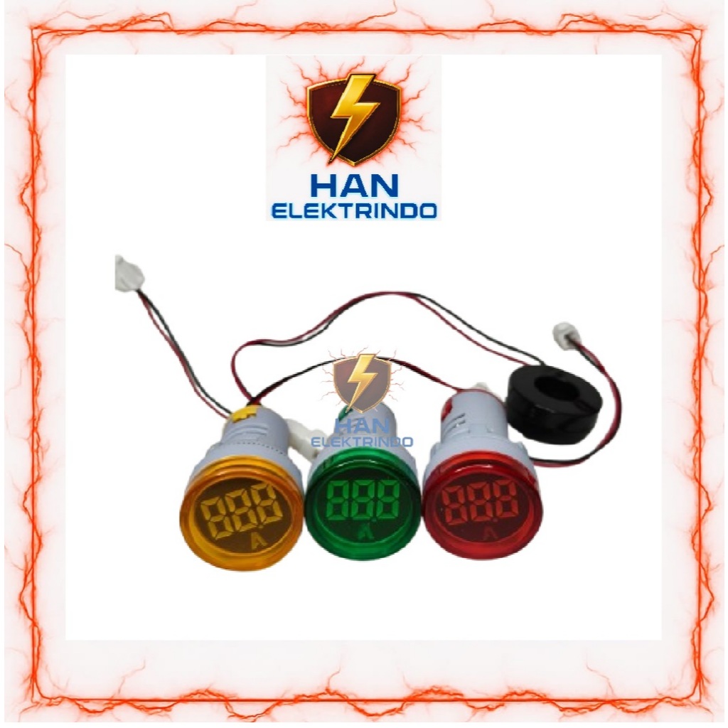 PILOT LAMP AMPERE METER LED 100A / PILOT LAMP AMPERE METER 22mm 100A