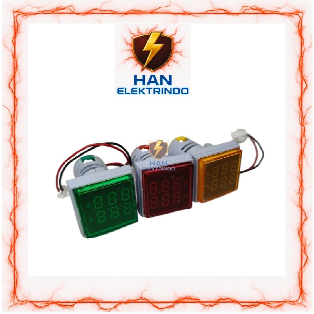 PILOT LAMP VOLT 500V AMPERE 100A/ PILOT LAMP V+AM / PILOT LAMP VOLTMETER AMPERE METER