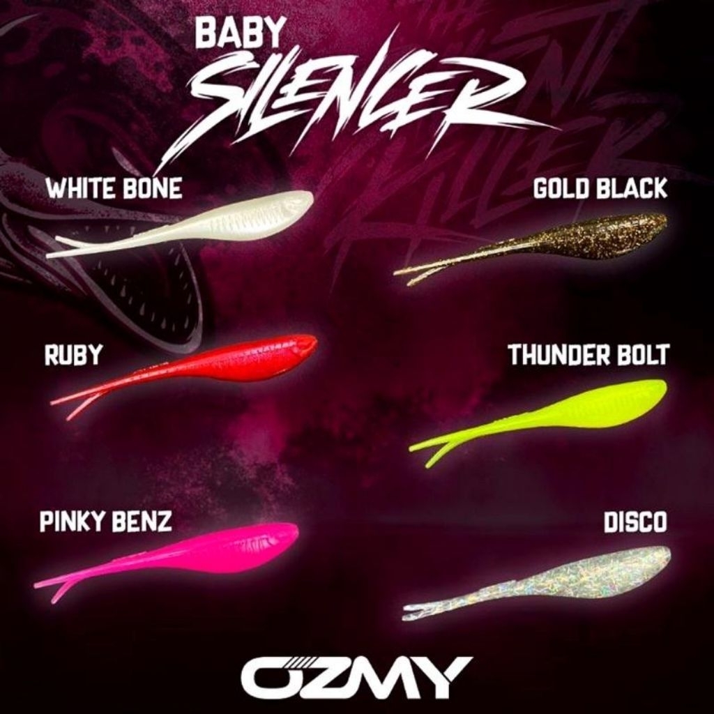 softlure Baby Silincer 12 cm original Ozmy + Hook siap pakai, umpan casting toman gabus