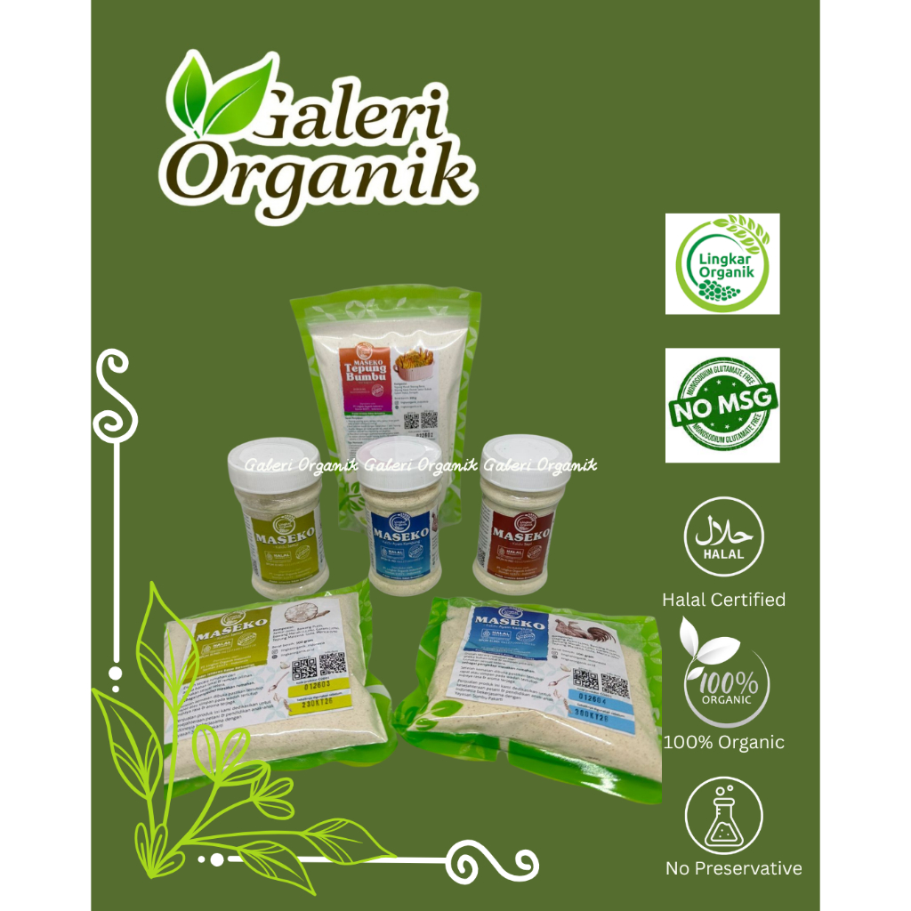 {Lingkar Organik} Maseko Bumbu Kaldu Natural Organik - Masakan Enak Tanpa Resiko - Maseko Kaldu Ayam