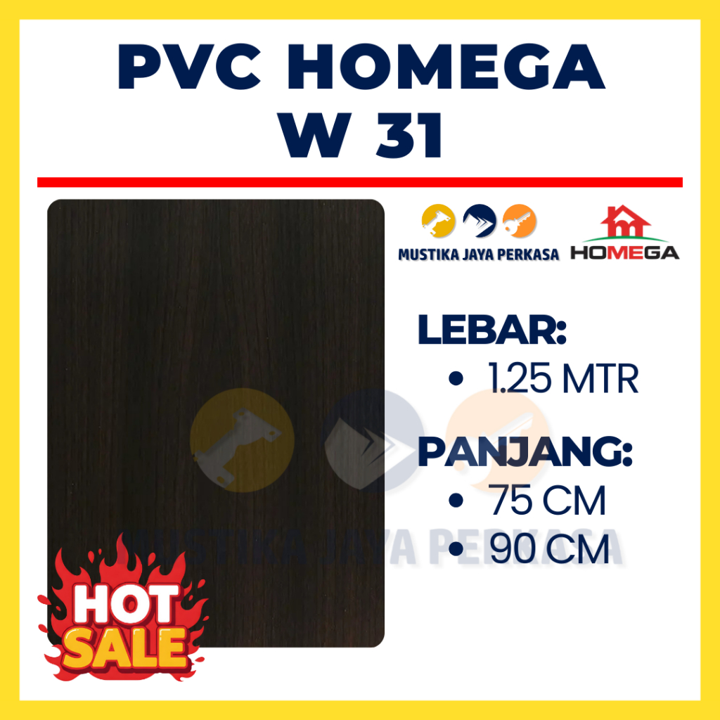 PVC Sheet HOMEGA W 31 — 0.3 Mm Supercon Pelapis Furniture Laminates Interior Woodgrain Kayu Solid
