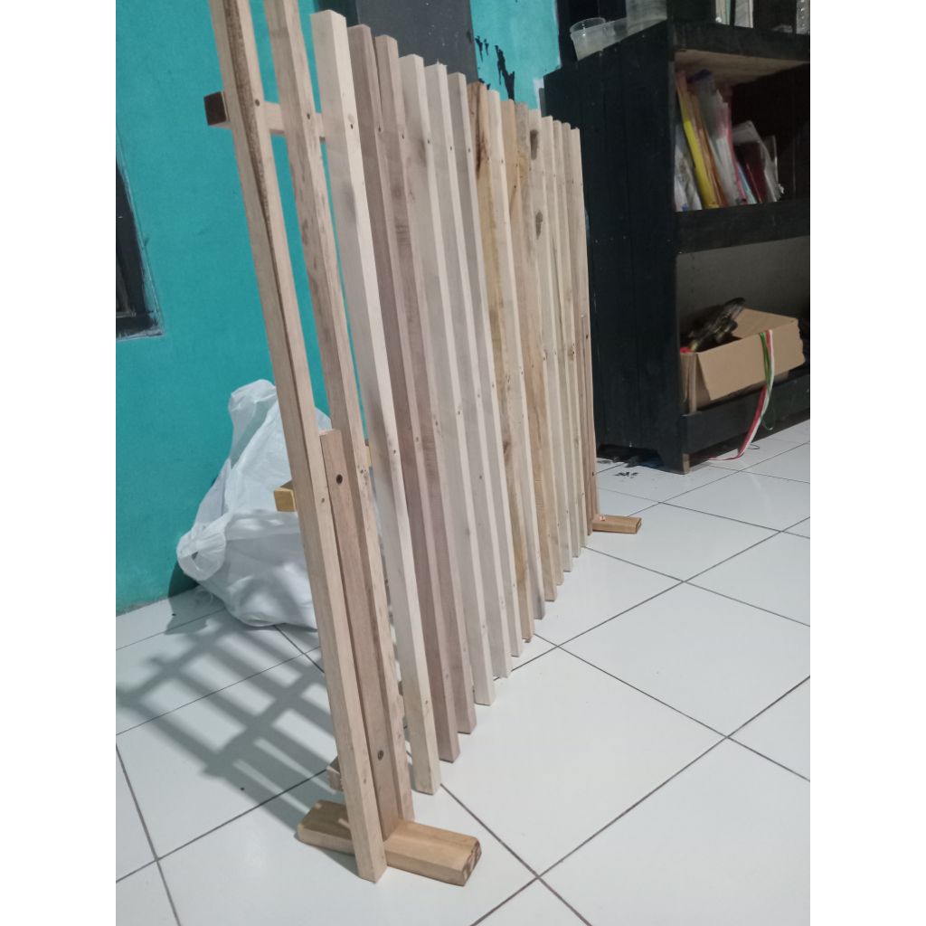 pagar pembatas kayu pagar teras langsung di gunakan T 80 cm P 100 cm