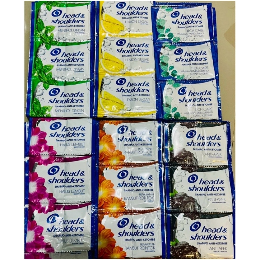 SHAMPO SHAMPOO HEAD AND SHOULDERS RENTENG ISI 12 SACHET
