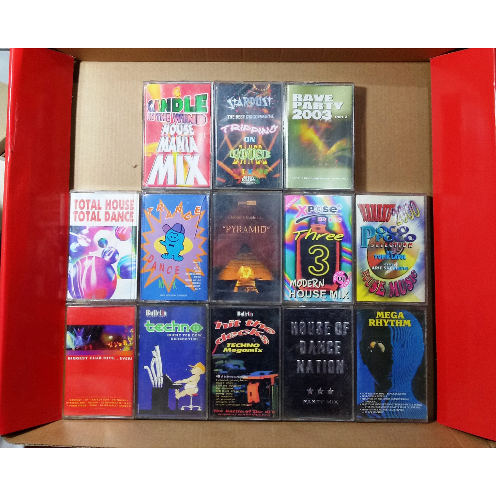 KOMPILASI TECHNO TRANCE & HOUSE MUSIC - PAKET 13 KASET