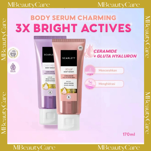 Scarlett Whitening Body Serum Tube -Jolly,Charming | Lotion Wangi Mencerahkan Tubuh