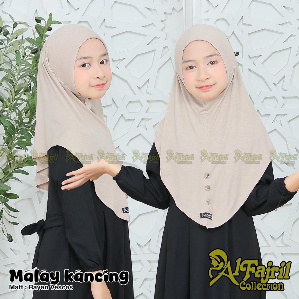 HIJAB AL FAJRIL MALAY KANCING//HIJAB INSTAN ANAK//HIJAB ANAK